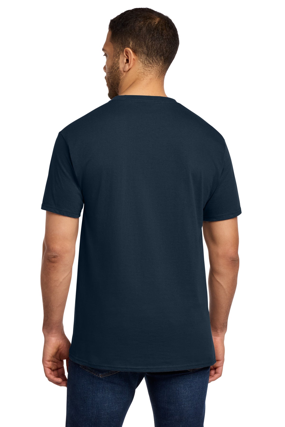 Custom Embroidered Port & Co T-Shirts  in Deep Navy