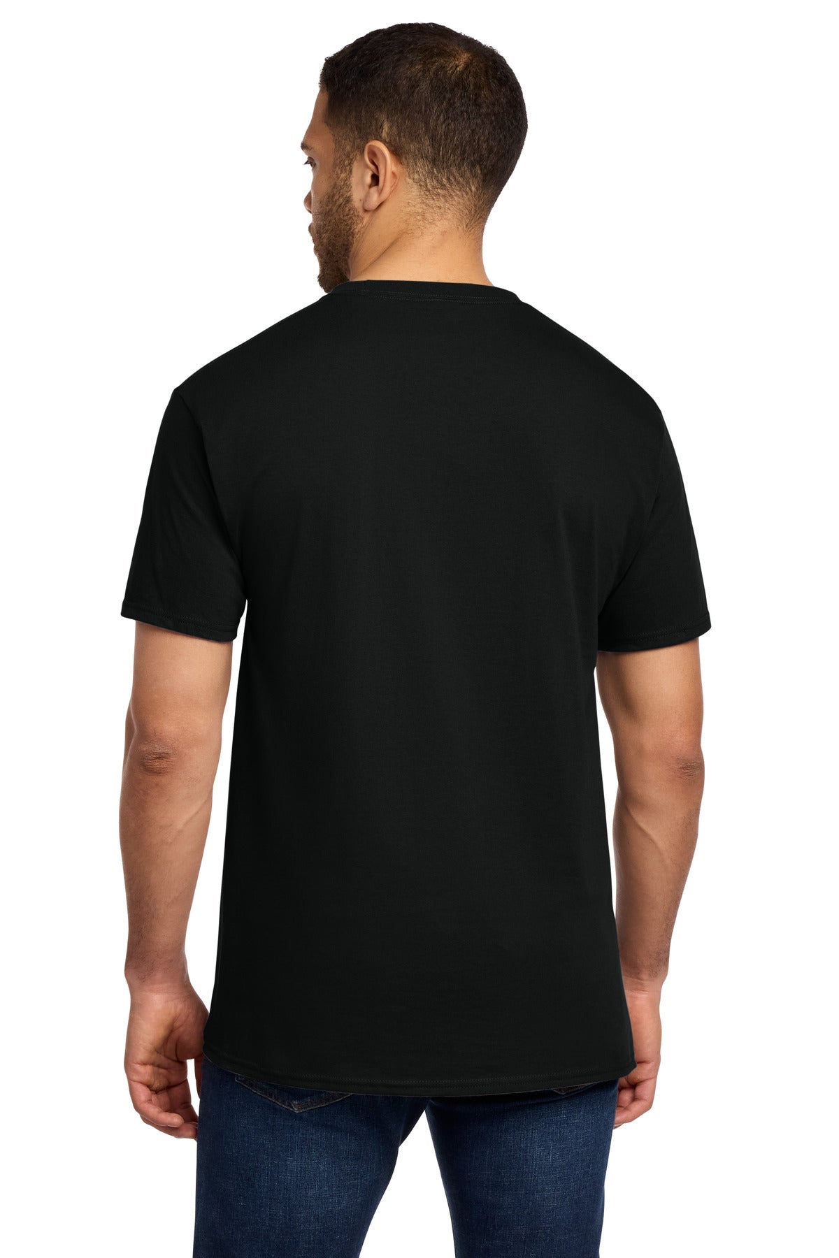 Custom Embroidered Port & Co T-Shirts  in Jet Black