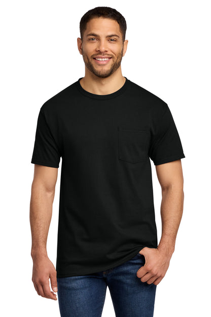 Custom Embroidered Port & Co T-Shirts  in Jet Black