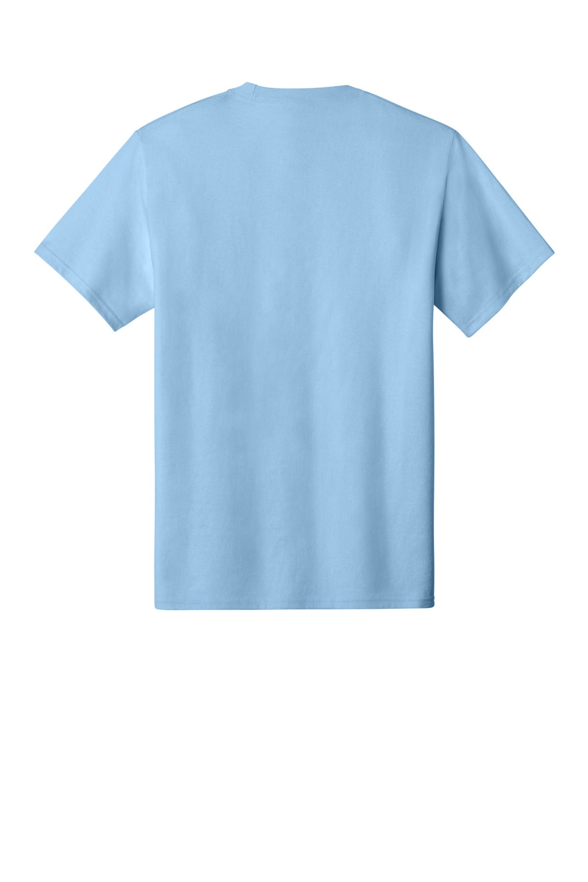 Custom Embroidered Port & Co T-Shirts  in Light Blue