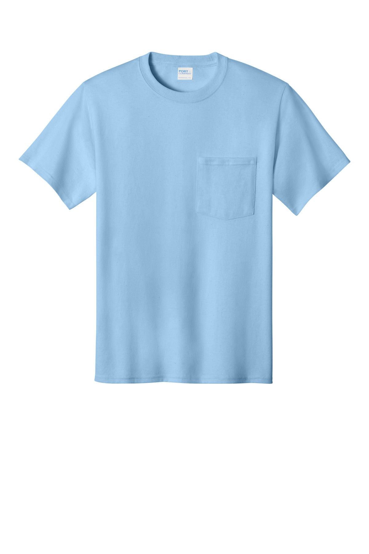 Custom Embroidered Port & Co T-Shirts  in Light Blue