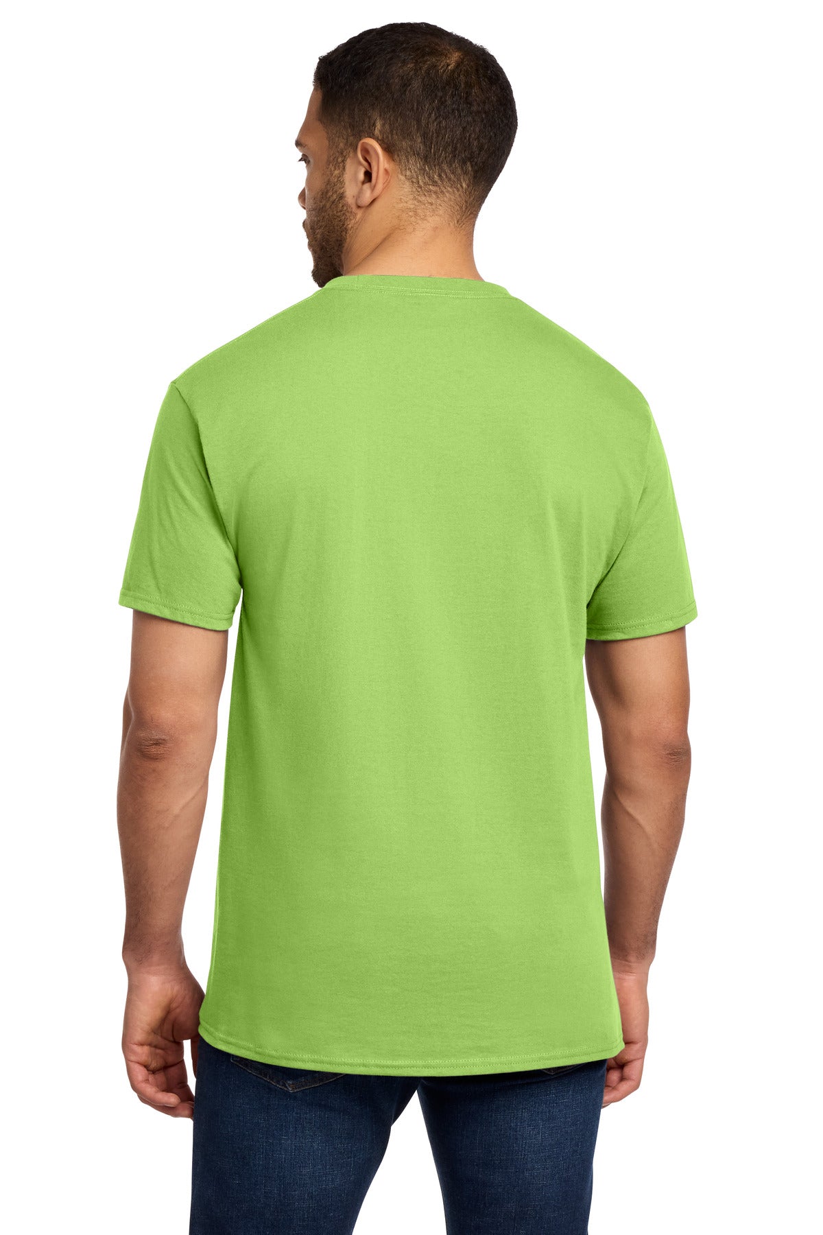 Custom Embroidered Port & Co T-Shirts  in Lime