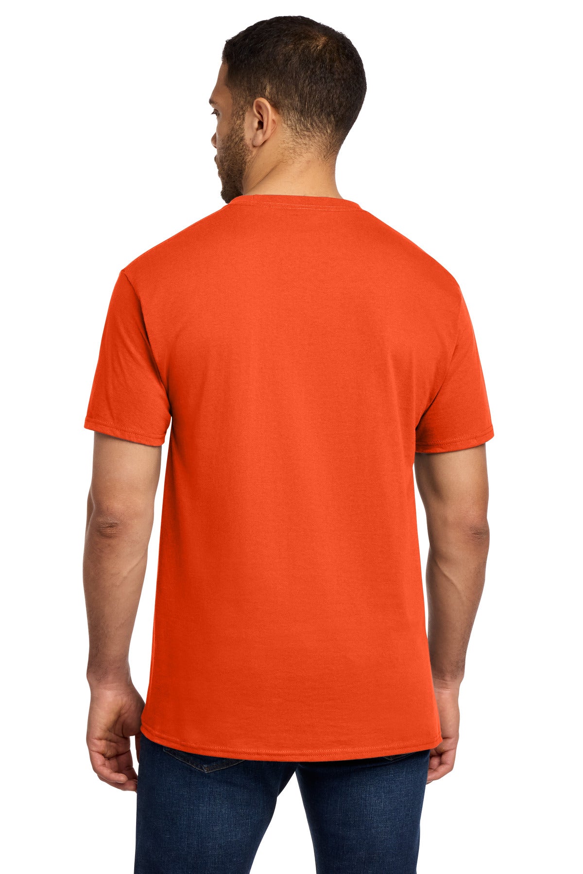 Custom Embroidered Port & Co T-Shirts  in Orange