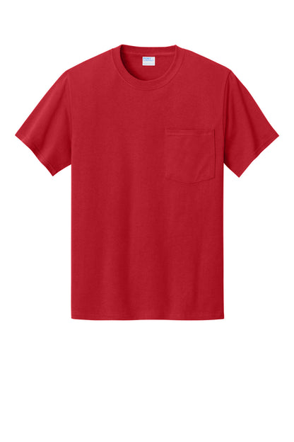 Custom Embroidered Port & Co T-Shirts  in Red