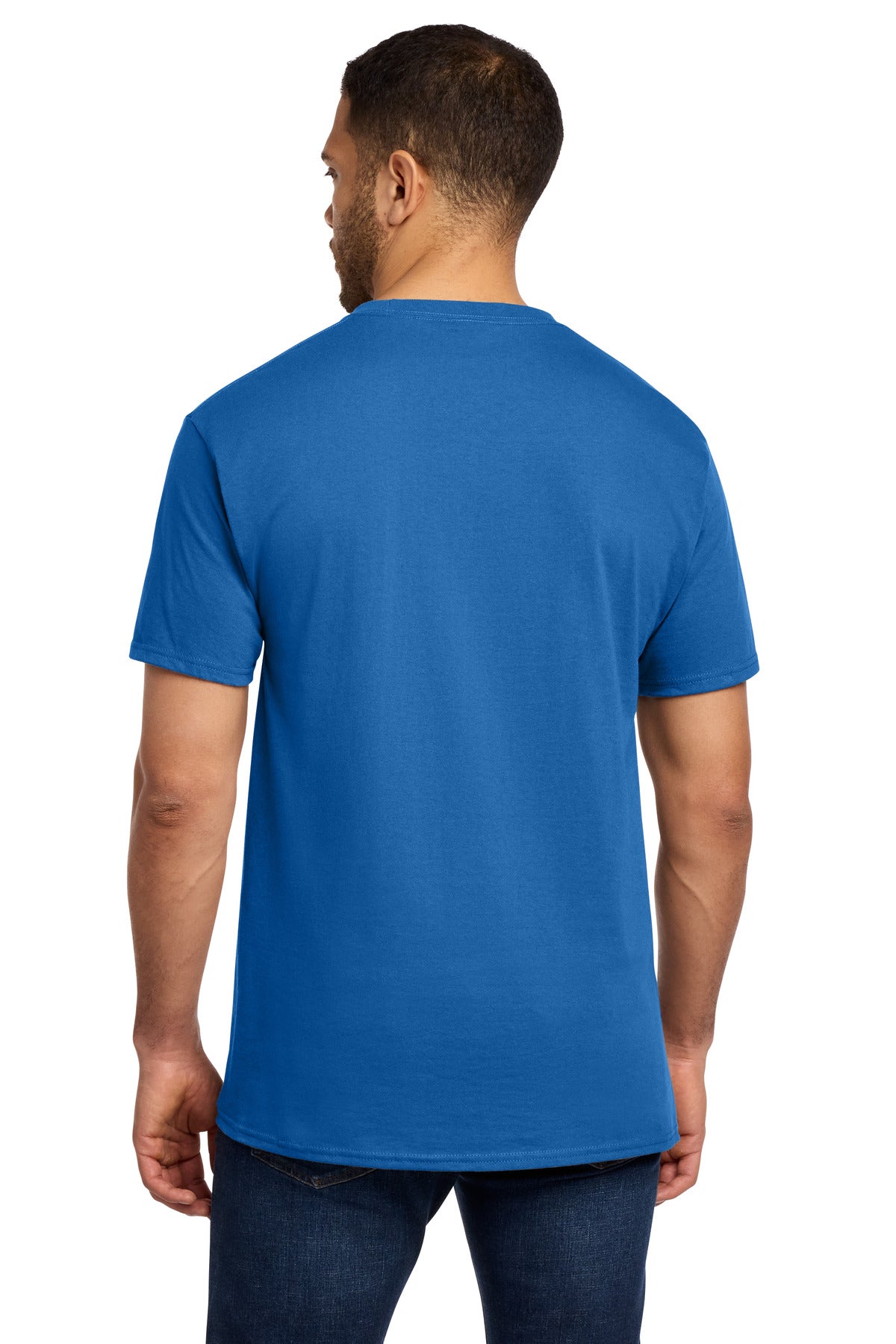 Custom Embroidered Port & Co T-Shirts  in Royal