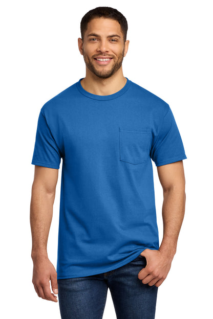 Custom Embroidered Port & Co T-Shirts  in Royal