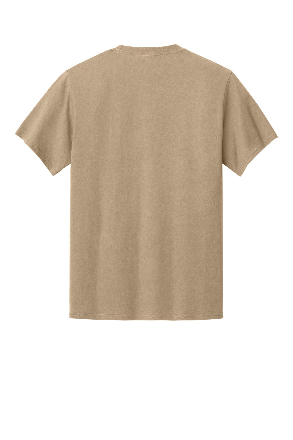 Custom Embroidered Port & Co T-Shirts  in Sand