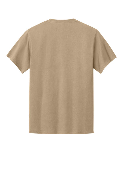 Custom Embroidered Port & Co T-Shirts  in Sand