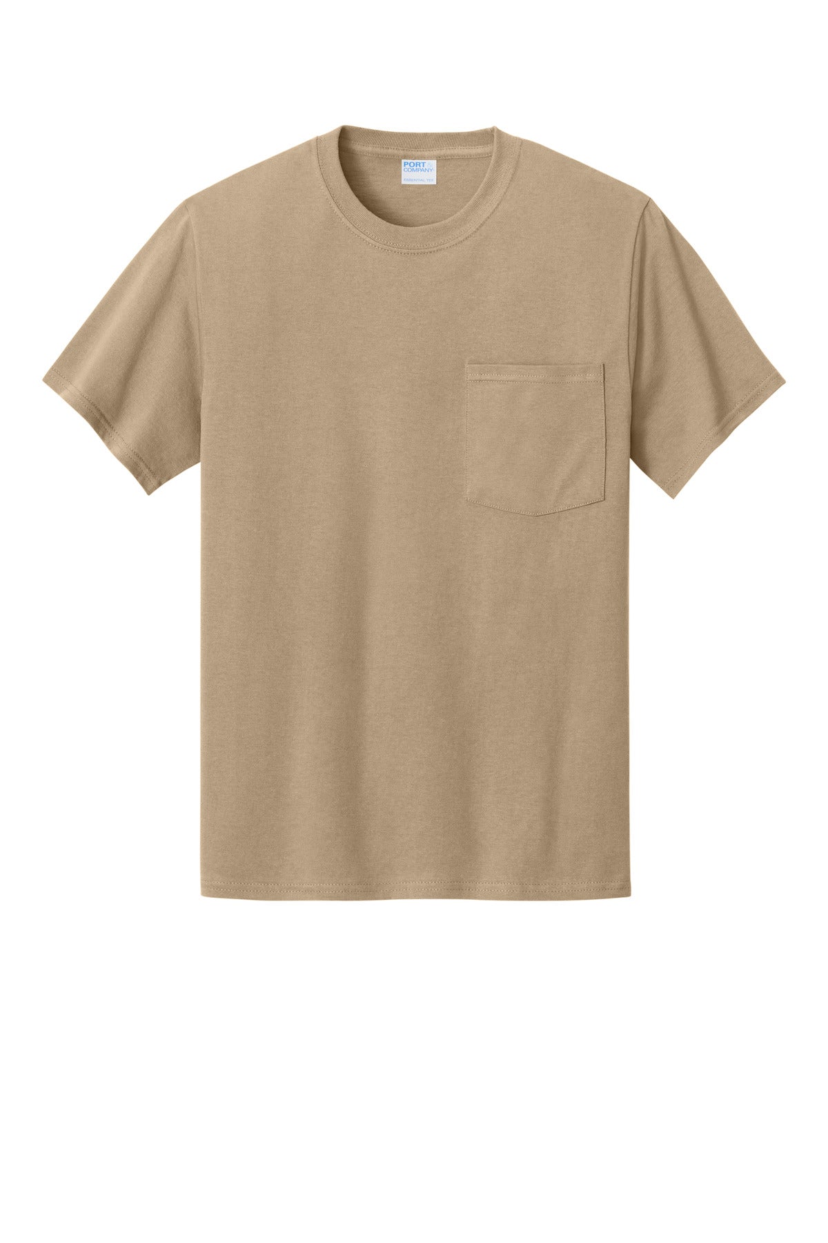 Custom Embroidered Port & Co T-Shirts  in Sand