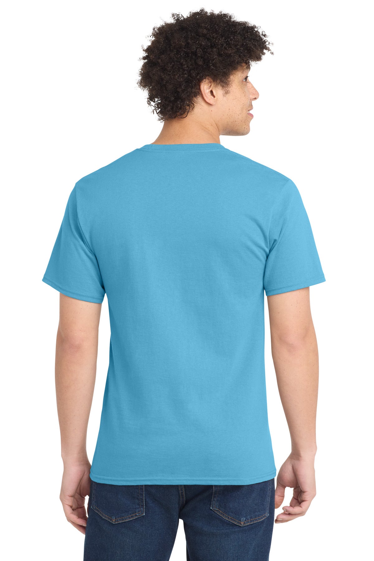 Custom Embroidered Port & Co Clothing in Aquatic Blue