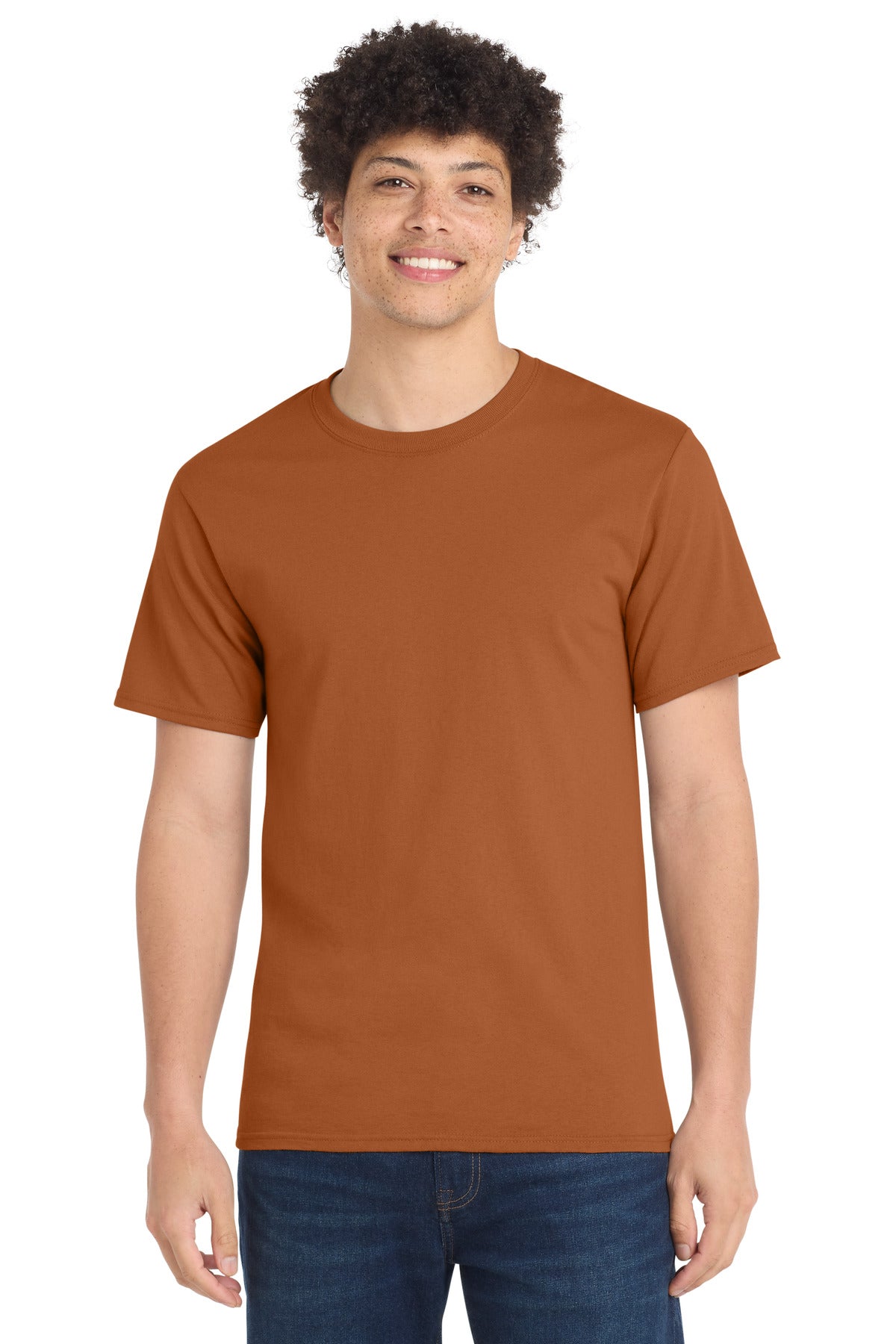 Custom Embroidered Port & Co Clothing in Texas Orange