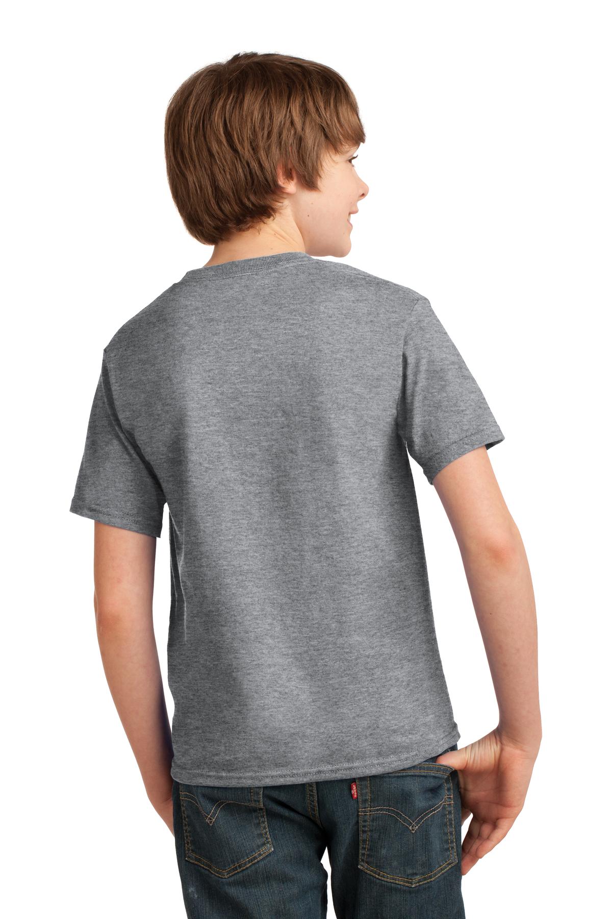 Custom Embroidered Port & Company Youth Essential Tee. PC61Y,Athletic Heather