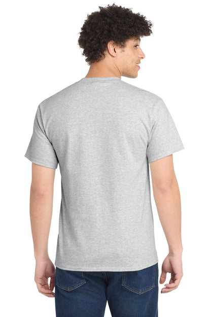 Custom Embroidered Port & Co T-Shirts  in Ash