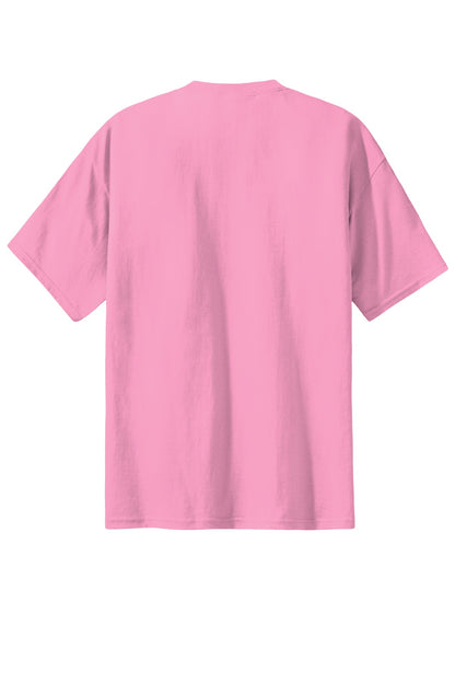 Custom Embroidered Port & Co T-Shirts  in Candy Pink