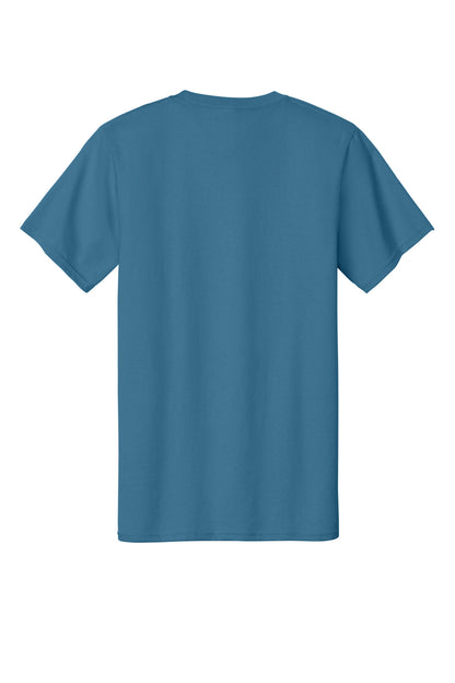 Custom Embroidered Port & Co T-Shirts  in Colonial Blue