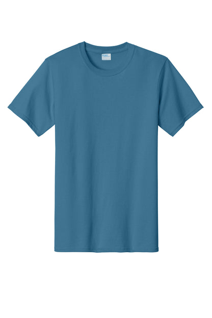 Custom Embroidered Port & Co T-Shirts  in Colonial Blue