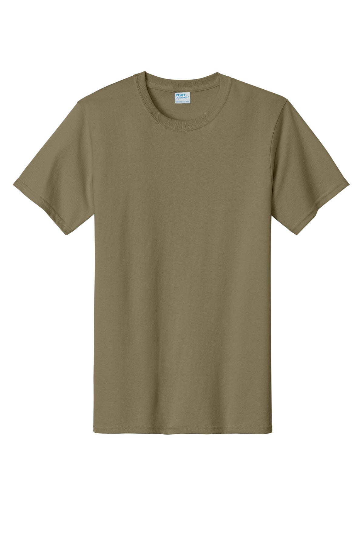 Custom Embroidered Port & Co T-Shirts  in Coyote Brown