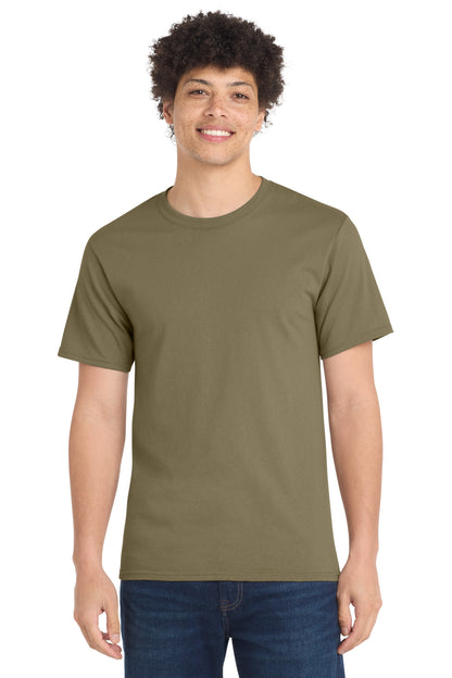 Custom Embroidered Port & Co T-Shirts  in Coyote Brown