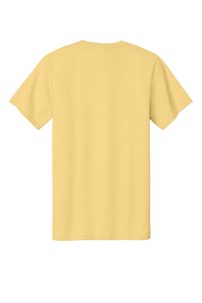 Custom Embroidered Port & Co T-Shirts  in Daffodil Yellow