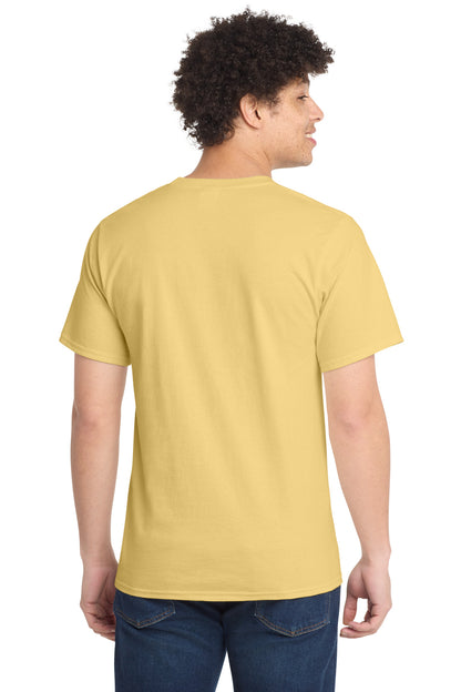 Custom Embroidered Port & Co T-Shirts  in Daffodil Yellow
