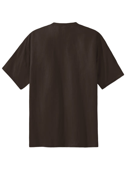 Custom Embroidered Port & Co T-Shirts  in Dark Chocolate Brown