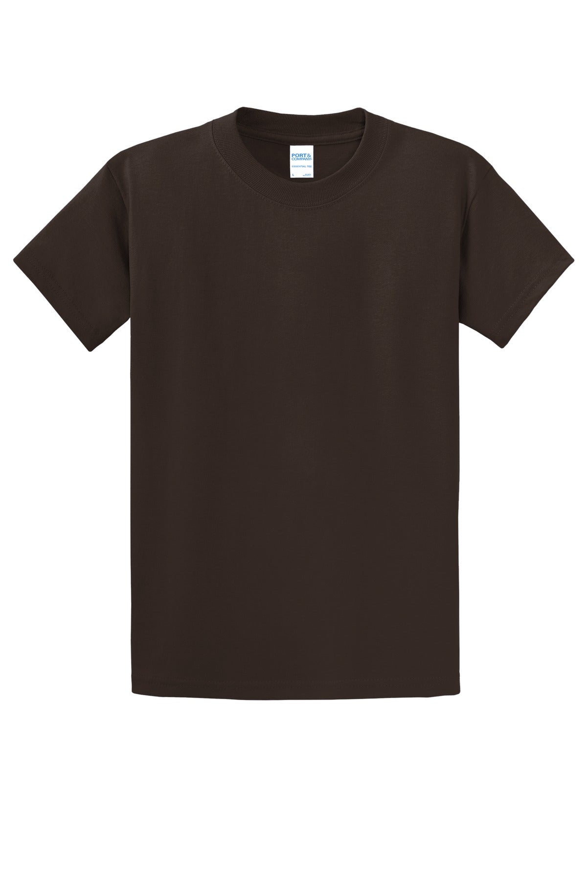 Custom Embroidered Port & Co T-Shirts  in Dark Chocolate Brown