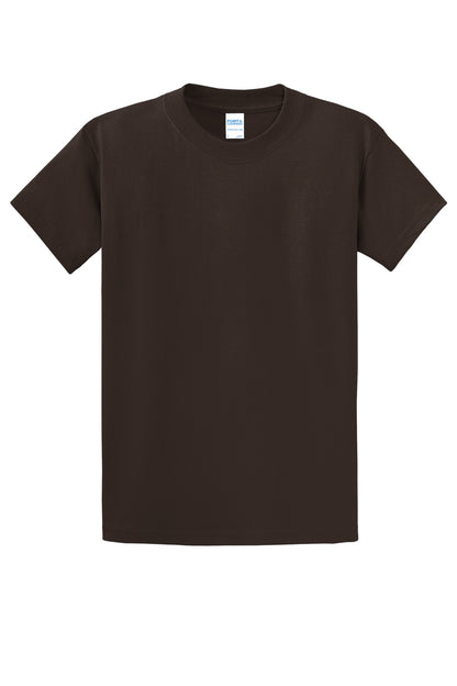 Custom Embroidered Port & Co T-Shirts  in Dark Chocolate Brown