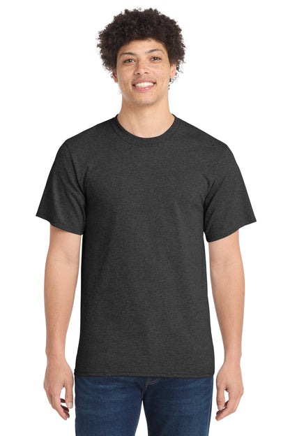 Custom Embroidered Port & Co T-Shirts  in Dark Heather Grey