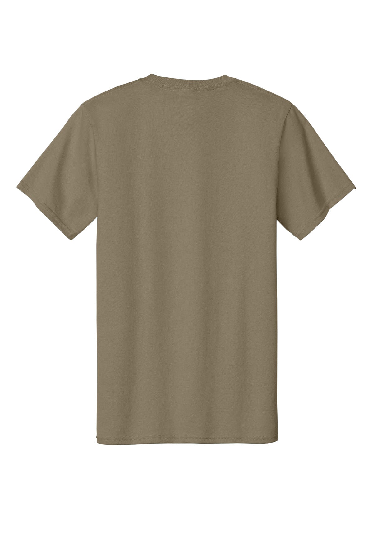 Custom Embroidered Port & Co T-Shirts  in Dusty Brown