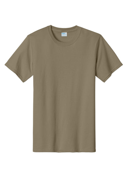 Custom Embroidered Port & Co T-Shirts  in Dusty Brown