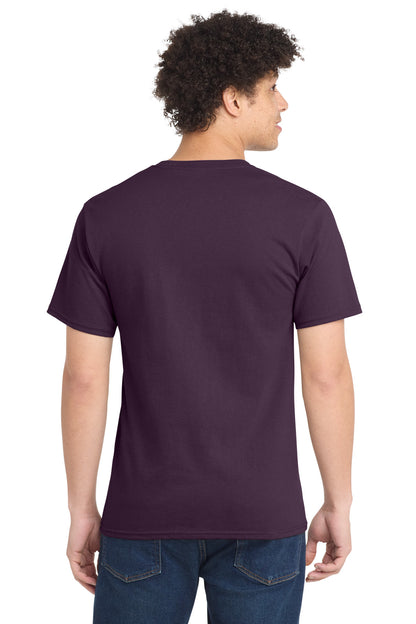 Custom Embroidered Port & Co T-Shirts  in Eggplant