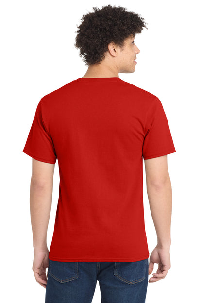 Custom Embroidered Port & Co T-Shirts  in Fiery Red