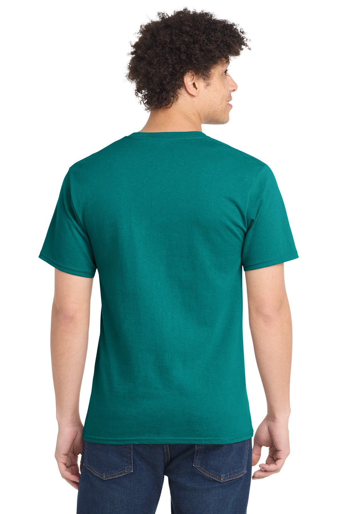 Custom Embroidered Port & Co T-Shirts  in Jade Green