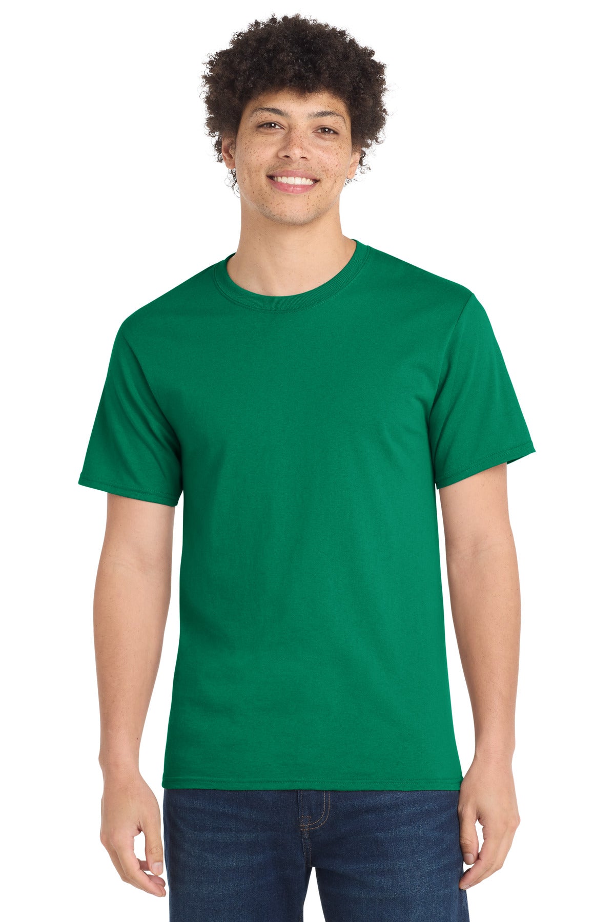 Custom Embroidered Port & Co T-Shirts  in Kelly