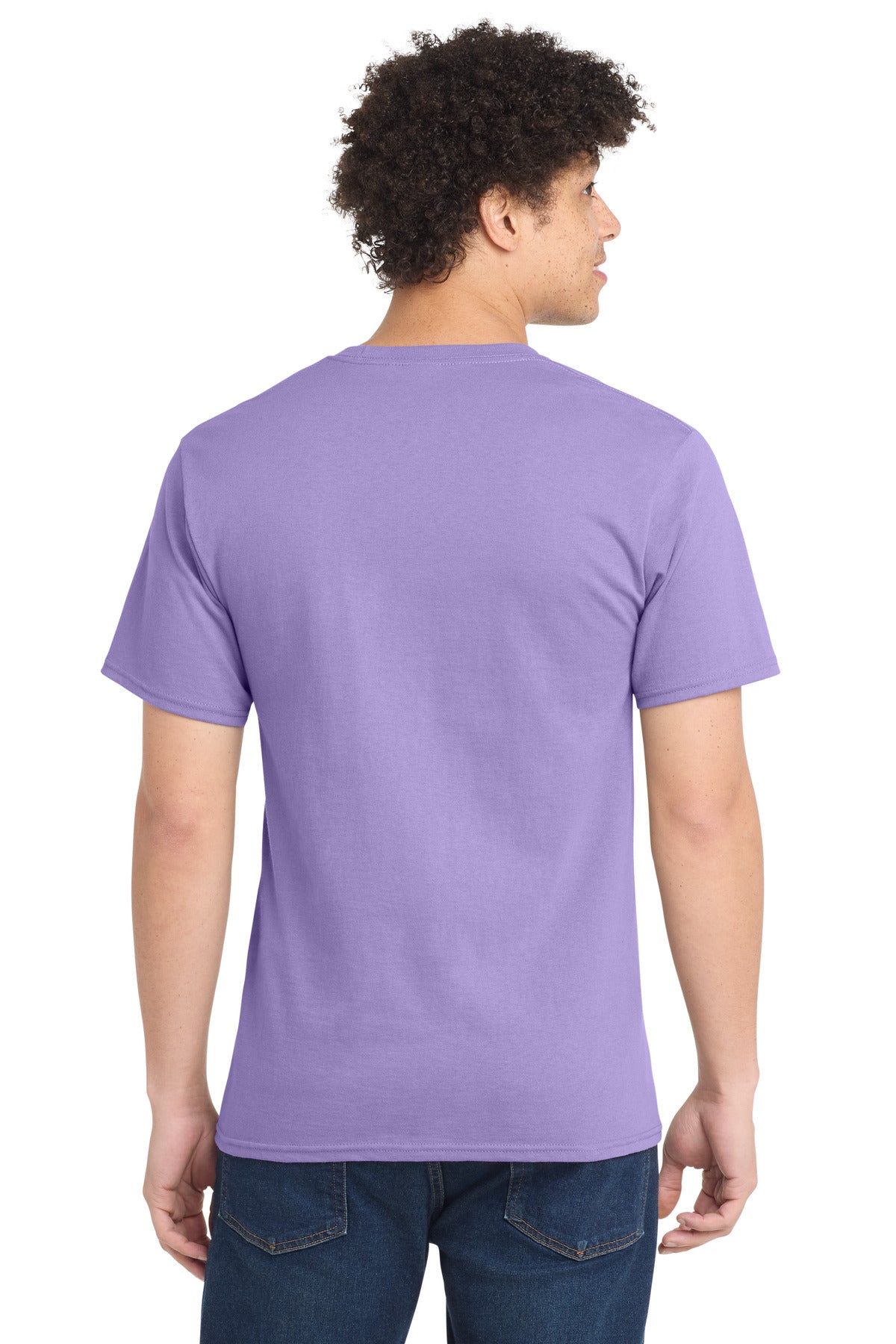 Custom Embroidered Port & Co T-Shirts  in Lavender