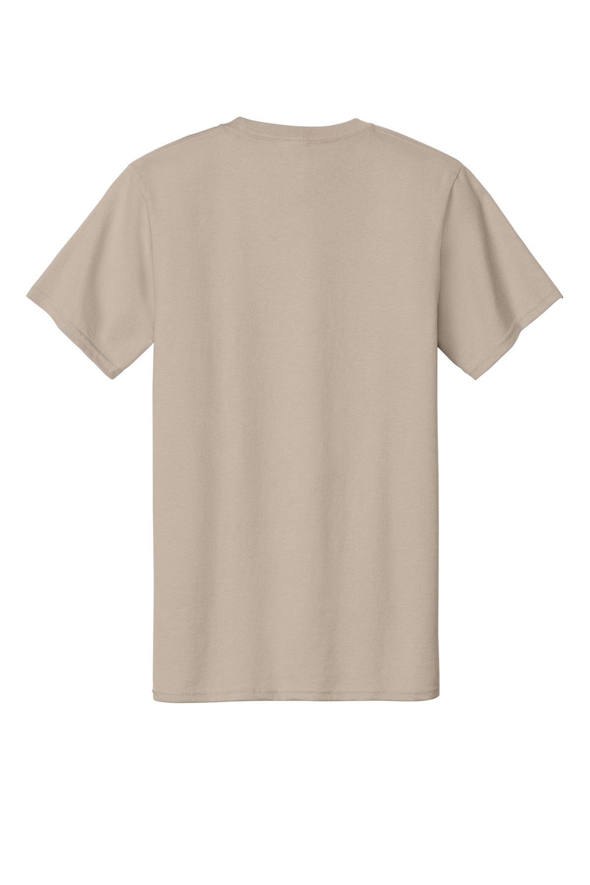 Custom Embroidered Port & Co T-Shirts  in Light Sand