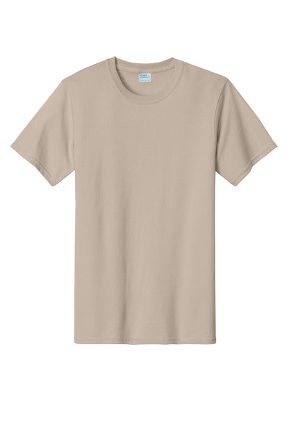 Custom Embroidered Port & Co T-Shirts  in Light Sand