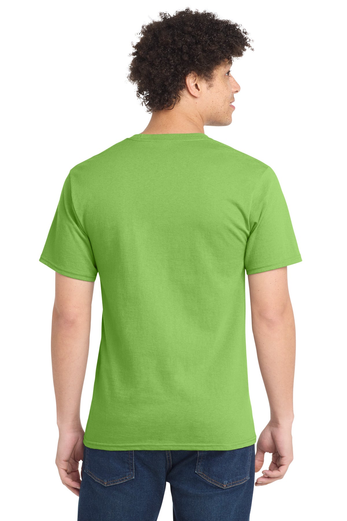 Custom Embroidered Port & Co T-Shirts  in Lime
