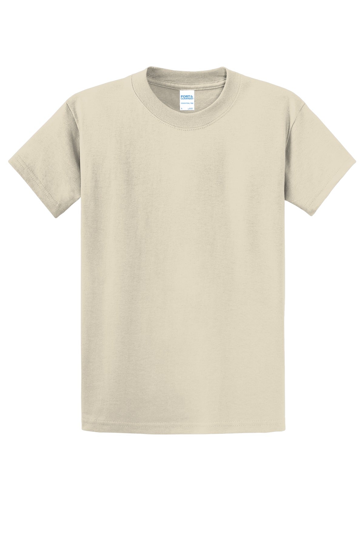 Custom Embroidered Port & Co T-Shirts  in Natural