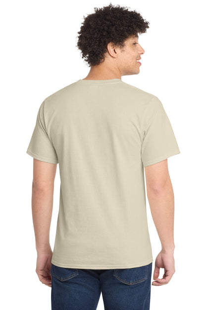 Custom Embroidered Port & Co T-Shirts  in Natural