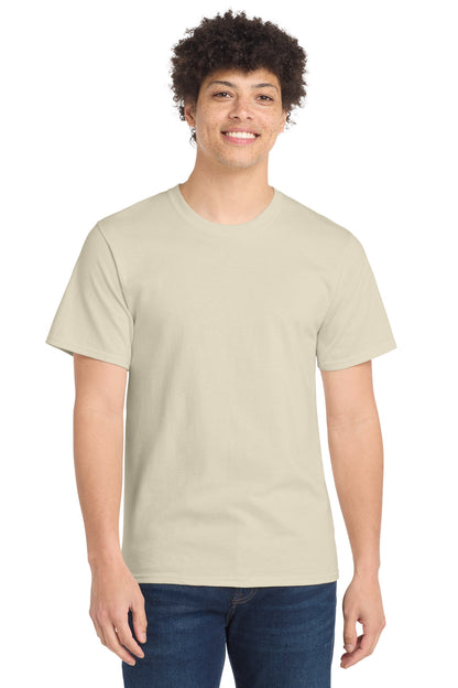 Custom Embroidered Port & Co T-Shirts  in Natural