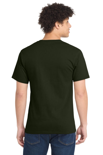 Custom Embroidered Port & Co T-Shirts  in Olive