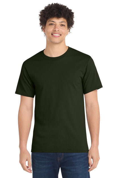 Custom Embroidered Port & Co T-Shirts  in Olive