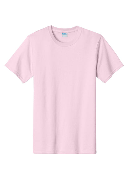 Custom Embroidered Port & Co T-Shirts  in Pale Pink