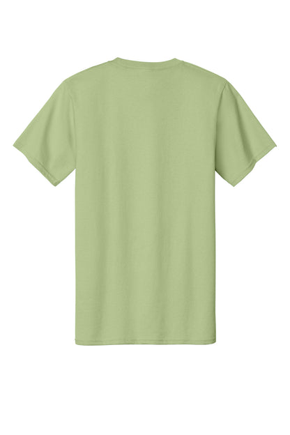 Custom Embroidered Port & Co T-Shirts  in Pistachio