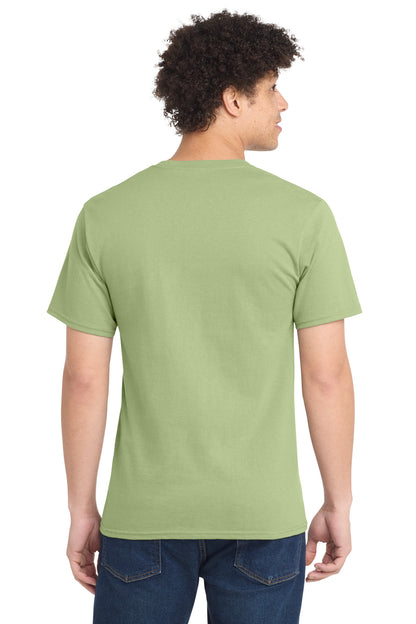 Custom Embroidered Port & Co T-Shirts  in Pistachio