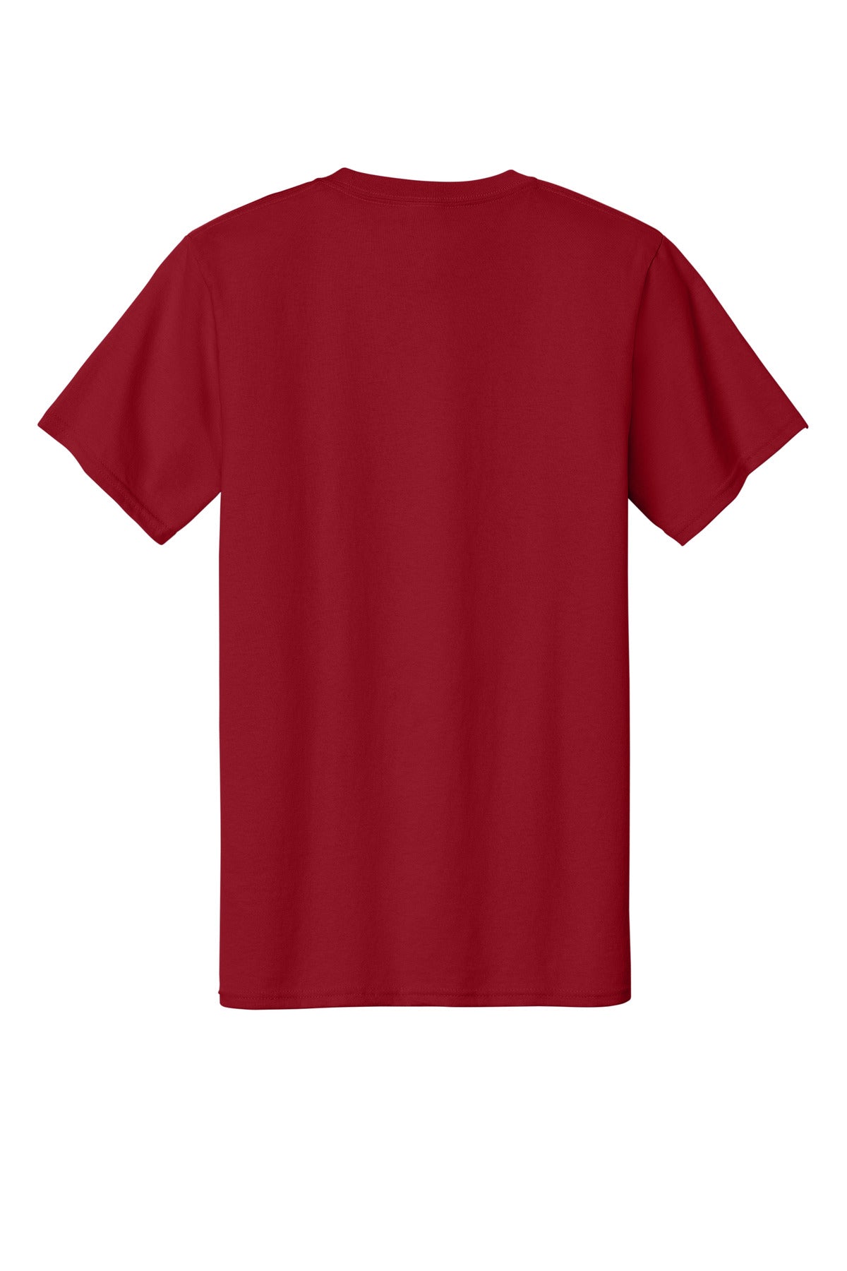 Custom Embroidered Port & Co T-Shirts  in Rich Red