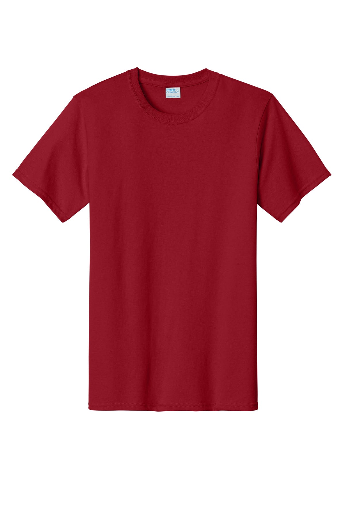 Custom Embroidered Port & Co T-Shirts  in Rich Red