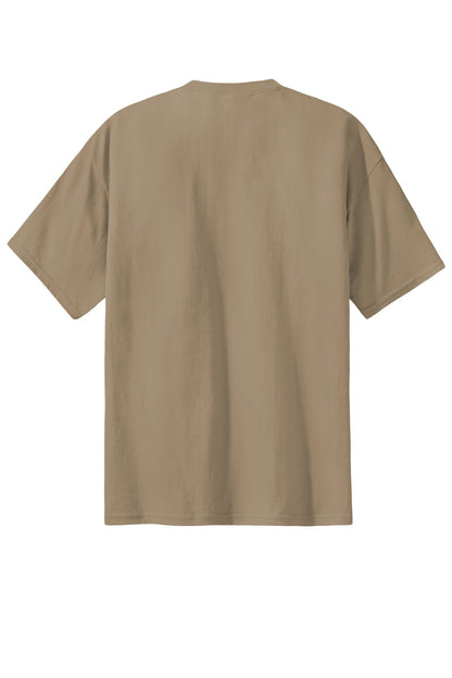 Custom Embroidered Port & Co T-Shirts  in Sand