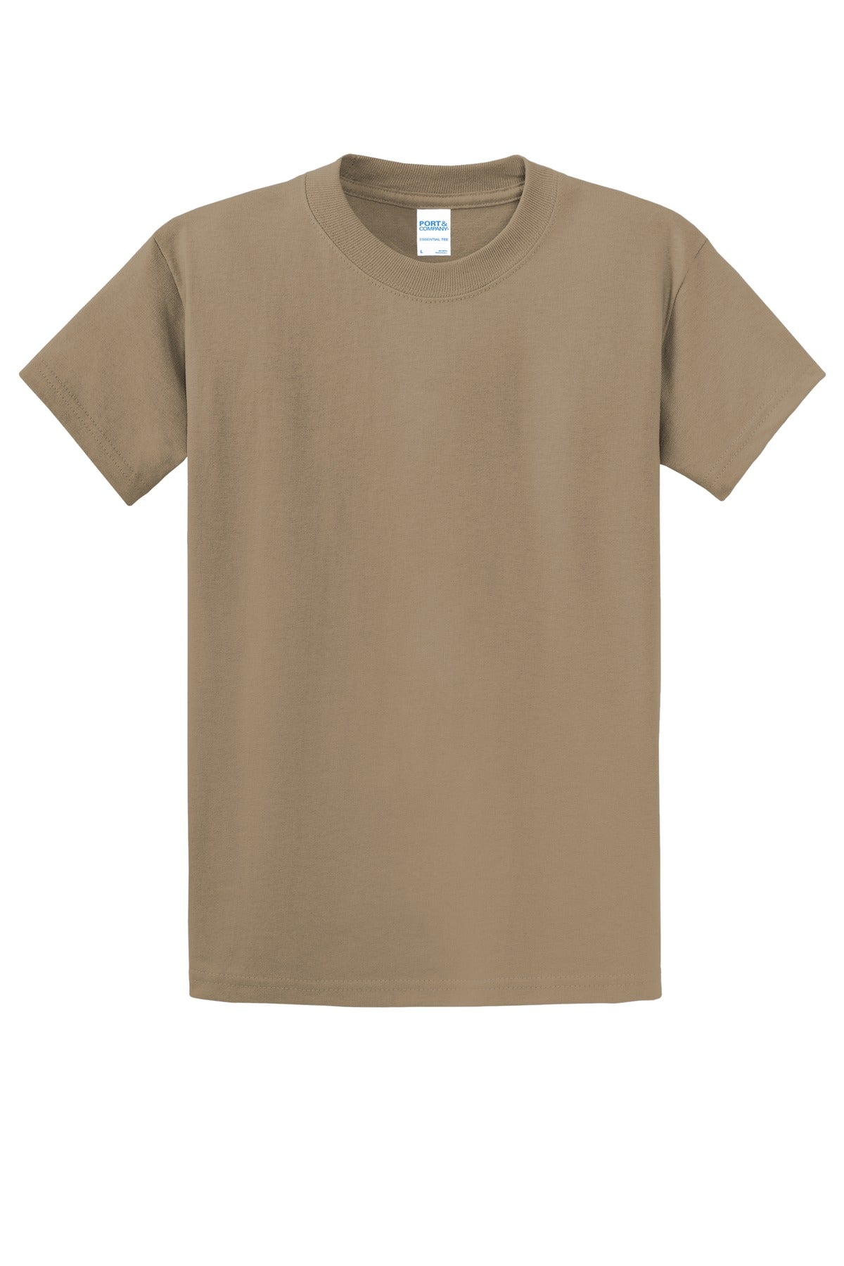 Custom Embroidered Port & Co T-Shirts  in Sand